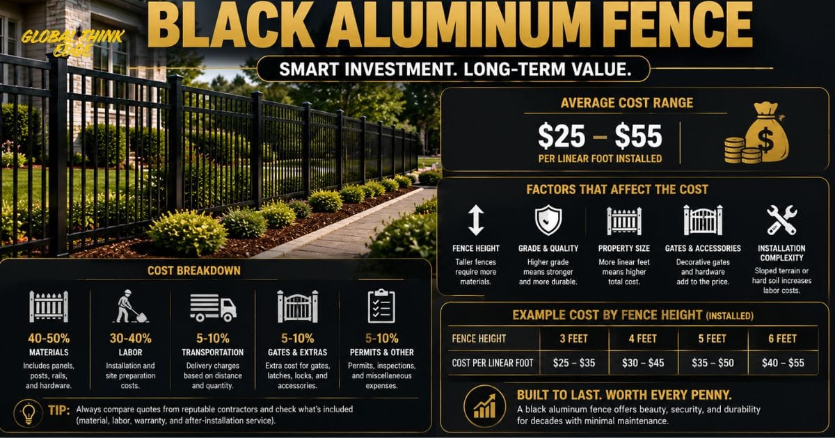 Black Aluminum Fence