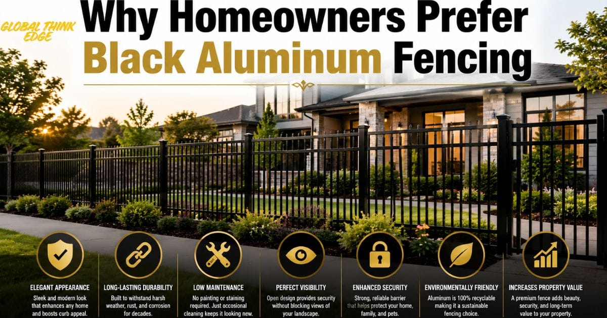 Black Aluminum Fence