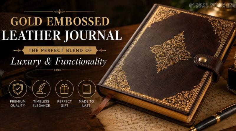 Gold Embossed Leather Journal