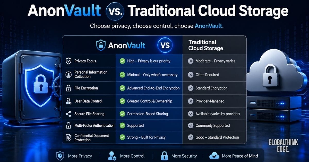 AnonVault vs. Traditional Cloud Storage