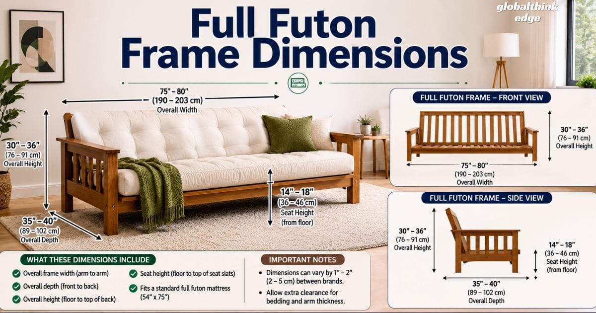 Futon Dimensions Full