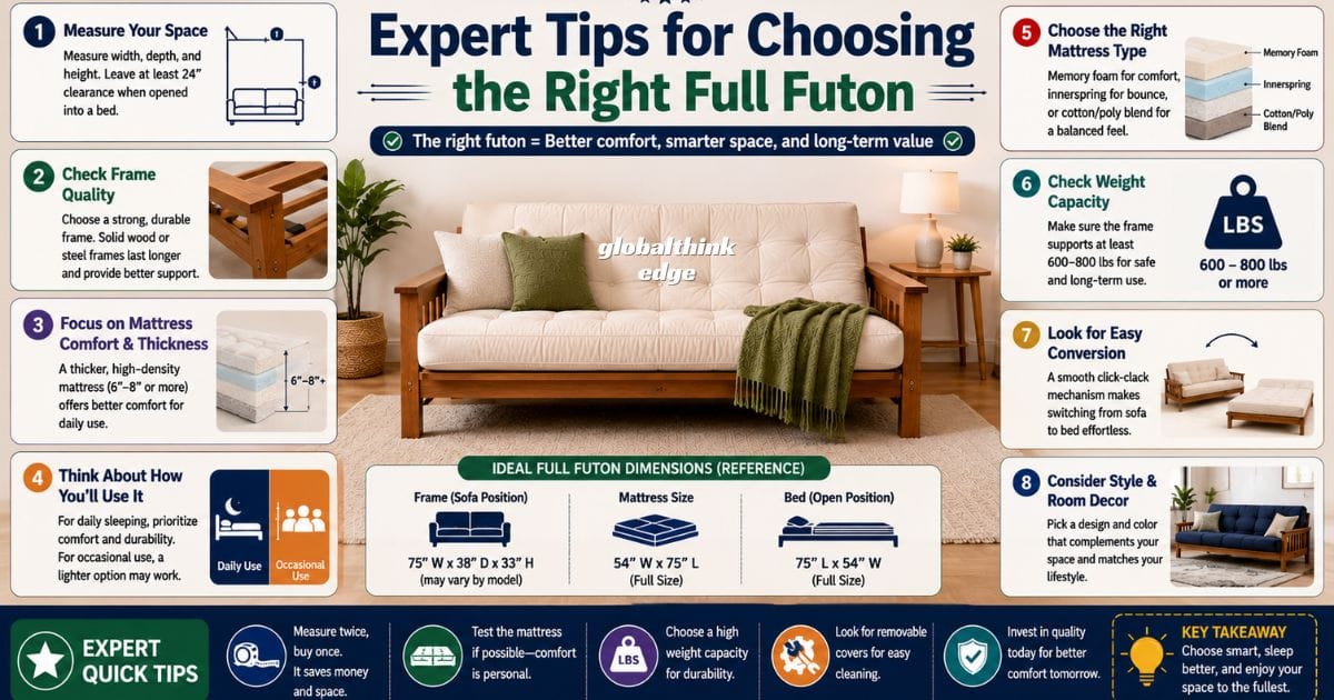 Futon Dimensions Full