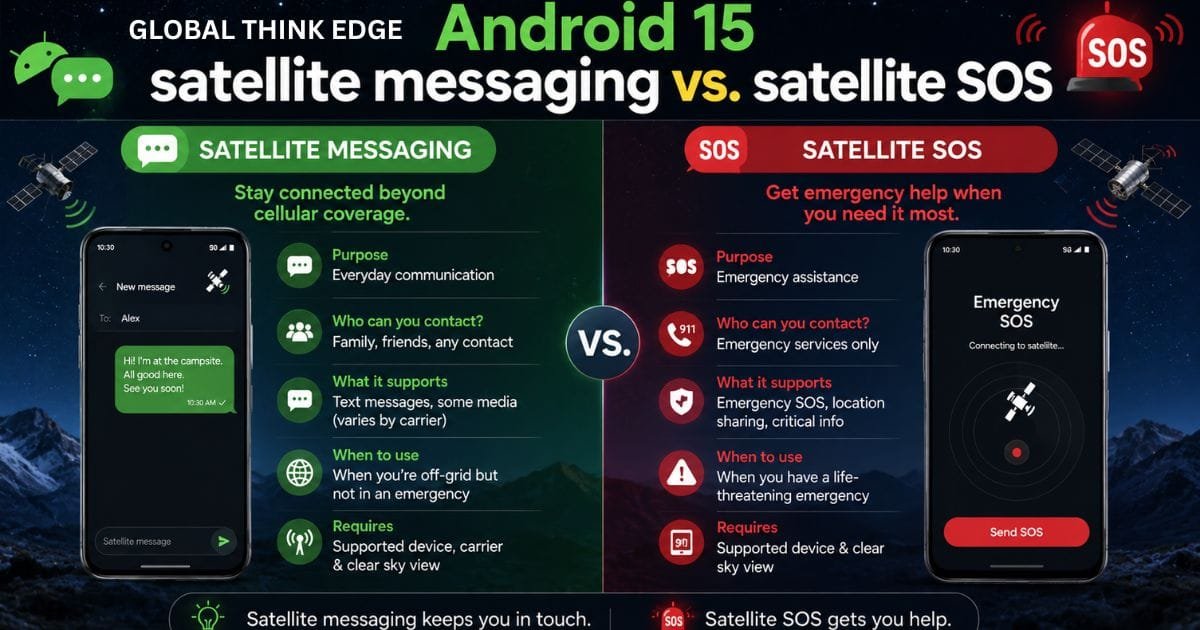 Android 15 Satellite Messaging Support